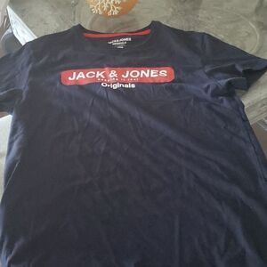 JACK AND JONES MEN'S NAVY TEE SHIRT